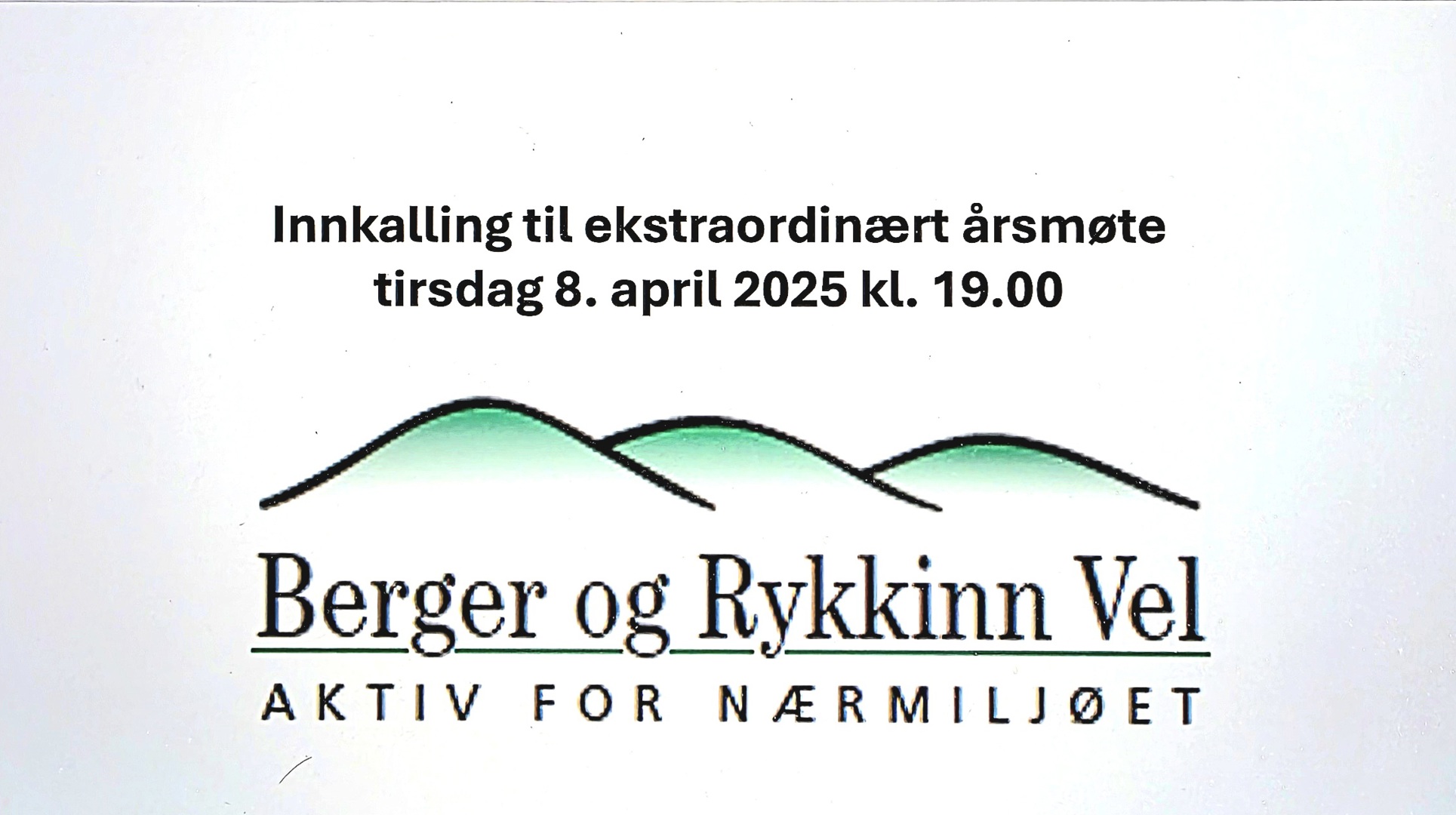 Ekstraordinært årsmøte 8. april 2025